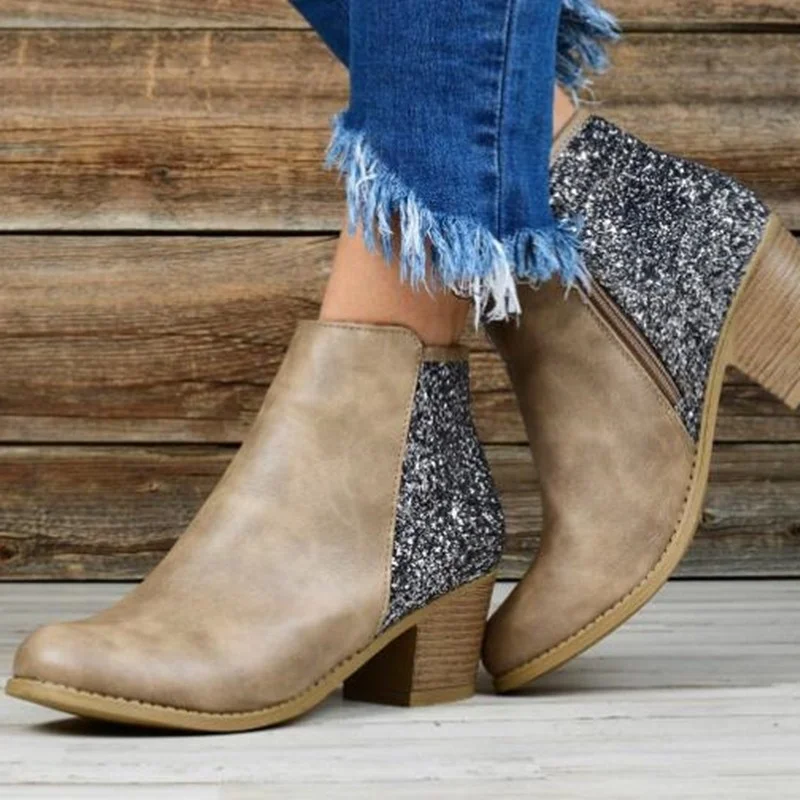 

Women Shoes Fashion Spring Autumn Round Toe Street Style PU Leather Comfortable Botas De Mujer Woman Boots Mixed Colors KZ263