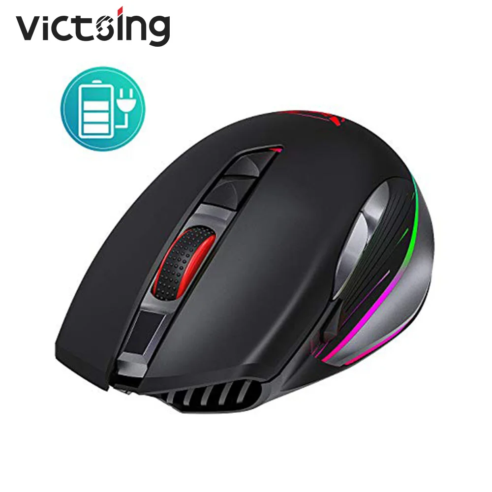 

VicTsing PC255 Wireless Gaming Mouse 10000 DPI RGB Mouse Rechargeable With 8 Programmable Buttons mice for PC, Mac, Laptop