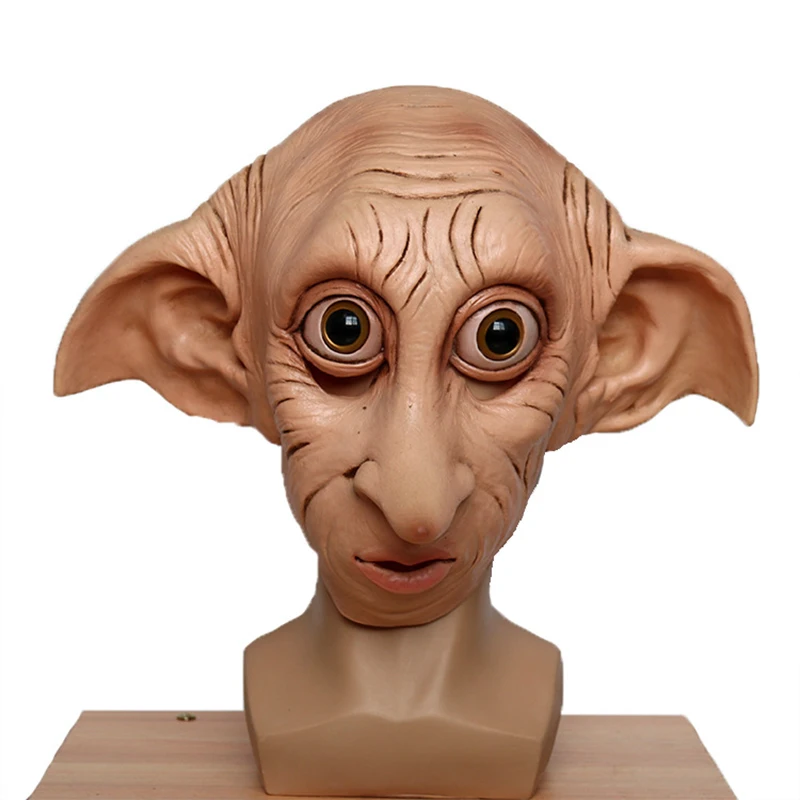

Christmas Mask Creepy Latex Mask Magic World Dobby's House Elf Big Eyes Alien Costume Headgear Funny Party Props Decoration
