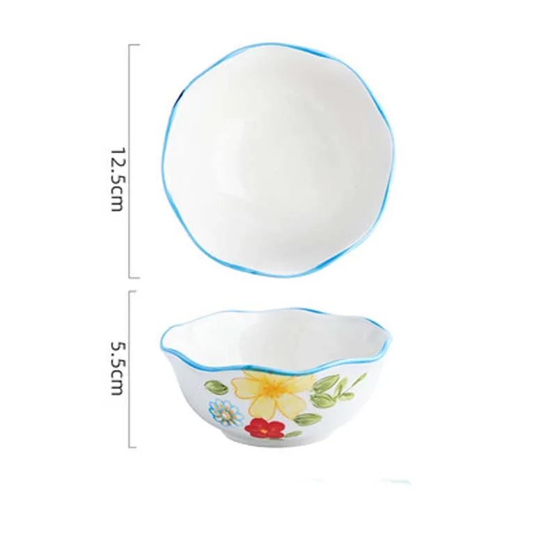 

Japanese style 5 inch bowl household single eating bowl creative personality ceramic bowl breakfast bowl fruit salad bowl
