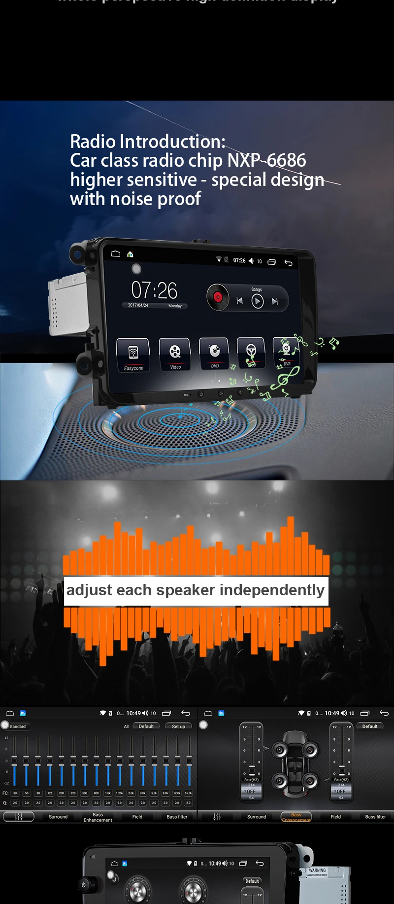 Автомобильный мультимедийный плеер 2 Din Android 8,1 автомобильный DVD для VW/Volkswagen/Golf/Polo/Tiguan/Passat/Jetta/CC/SEAT/leon/Skoda/EOS Радио 7"