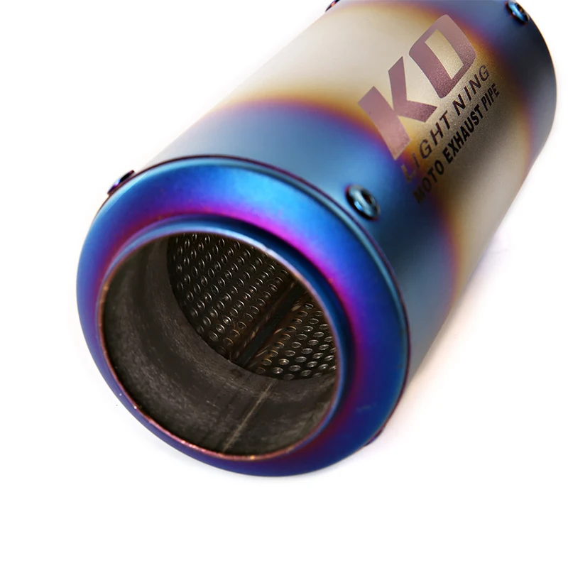 

60.5mm 51mm Motorcycle Dirt Bike ATV Exhaust Muffler Escape Silencer Baffle Exhaust Tip for Universal Z800 Z1000 CBR1000RR R6