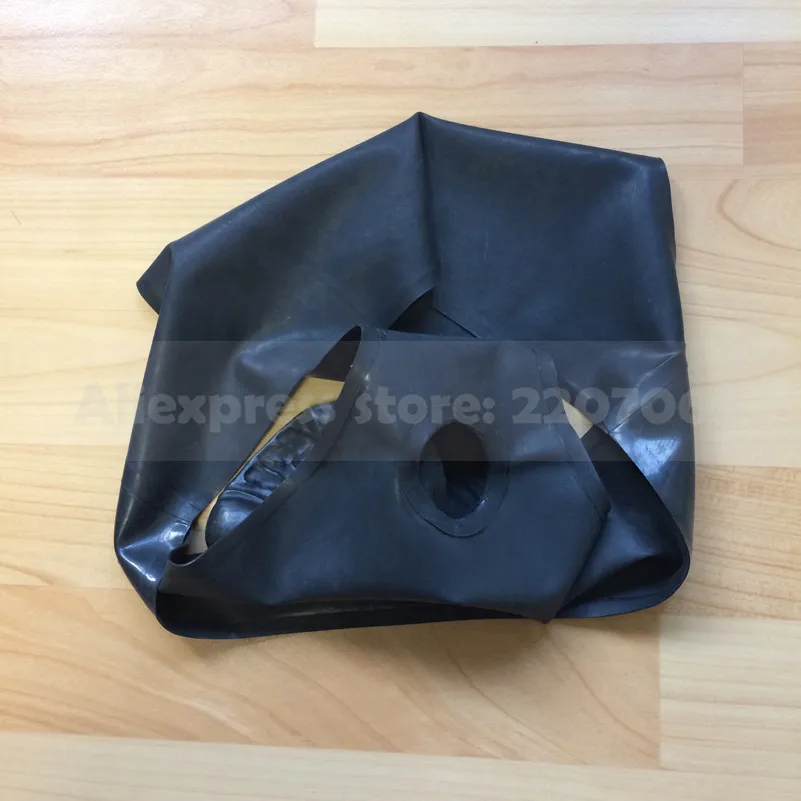 Черные сексуальные латексные трусики нижнее белье с презервативом для пениса