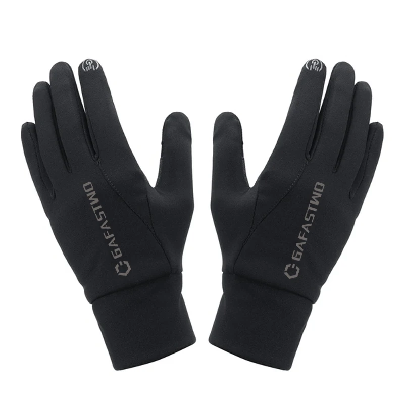 Новинка черные зимние теплые мужские перчатки женские нескользящие модные