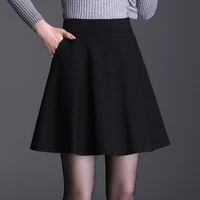 women zipper high waist loose korean a line short skirt spring autumn office lady elegant chic casual black mini skirts