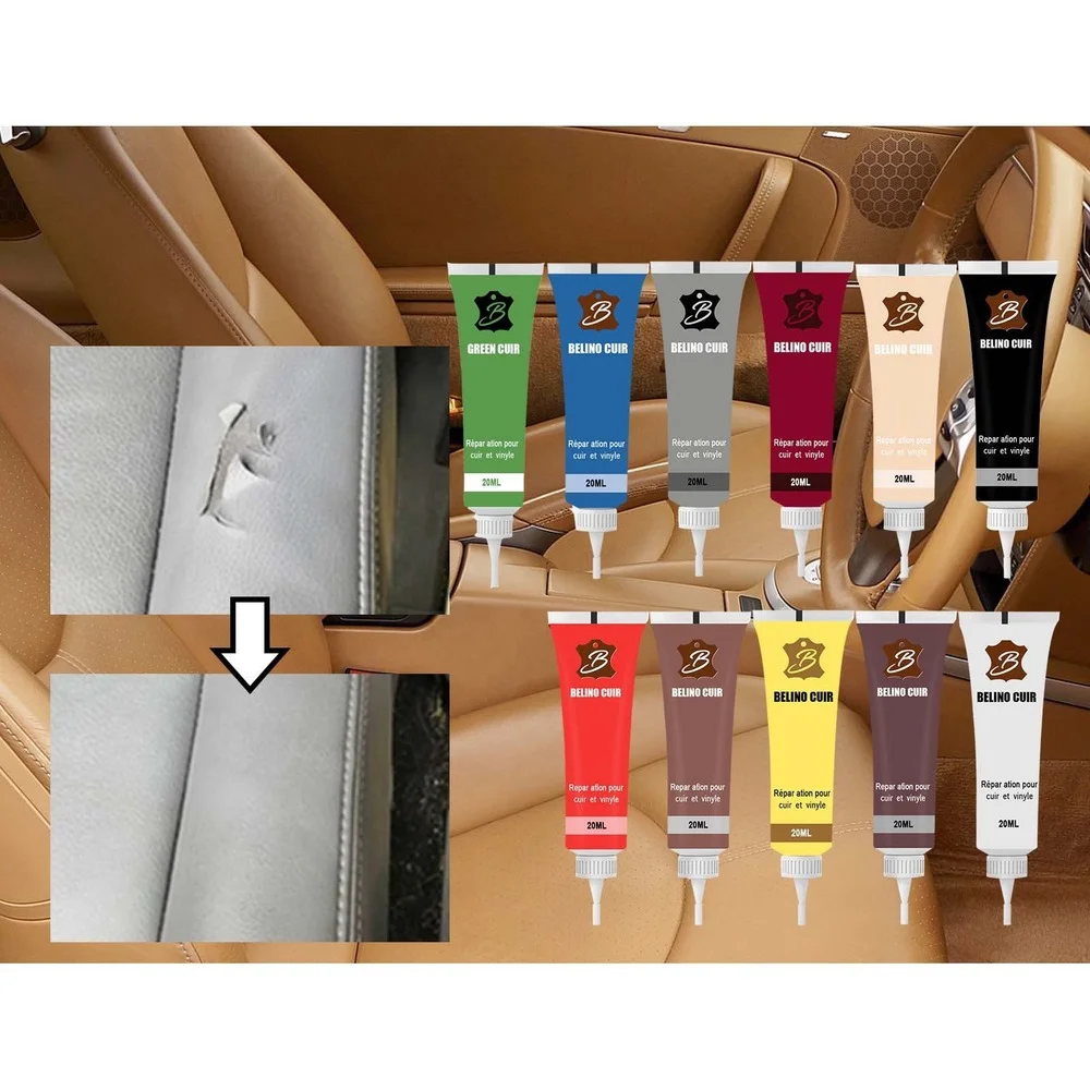 

20ml Leather Repair Gel Car Seat Home Leather Complementary Repair Color Repair Refurbishing Cream Paste Leather Cleaner X4P7