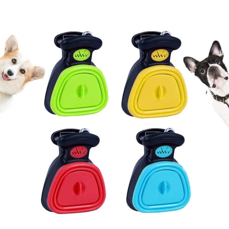 

Silicone Plastic Dog Pet Travel Foldable Pooper Scooper Poop Scoop Practical Clean Pick Up Cleaner With Litter Bag Holder