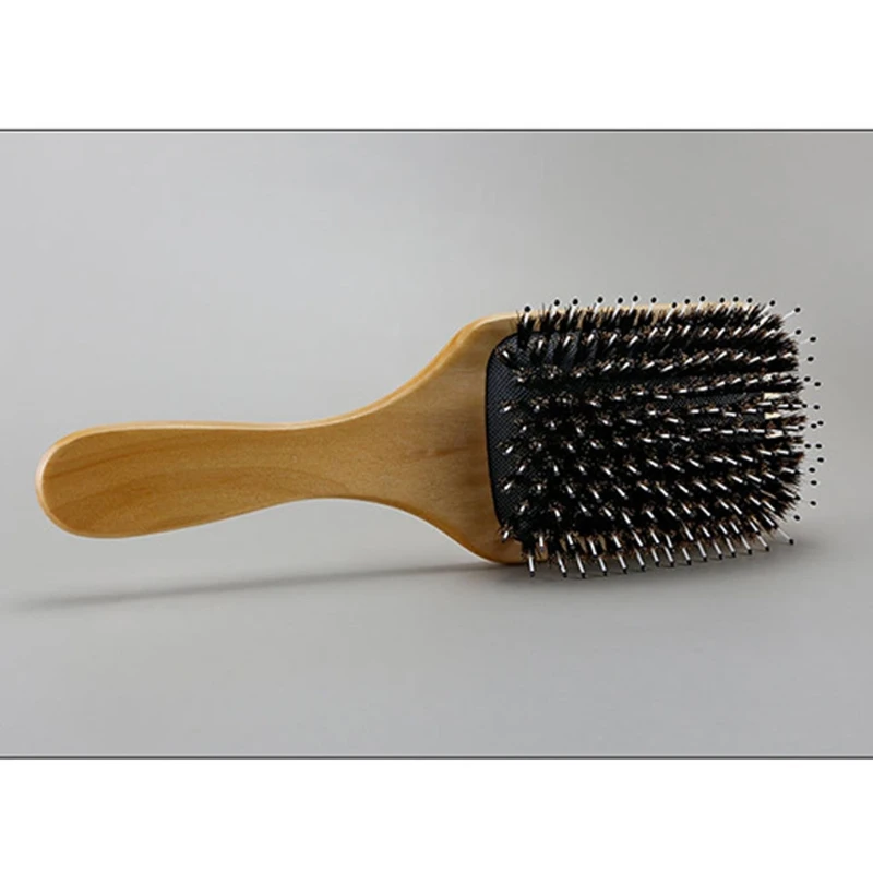 

2pcs Professional Paddle Hair Brush Bristles Detangling Hairbrush Massage Scalp Styling Tool for Women Men Straight Curly Wavy D