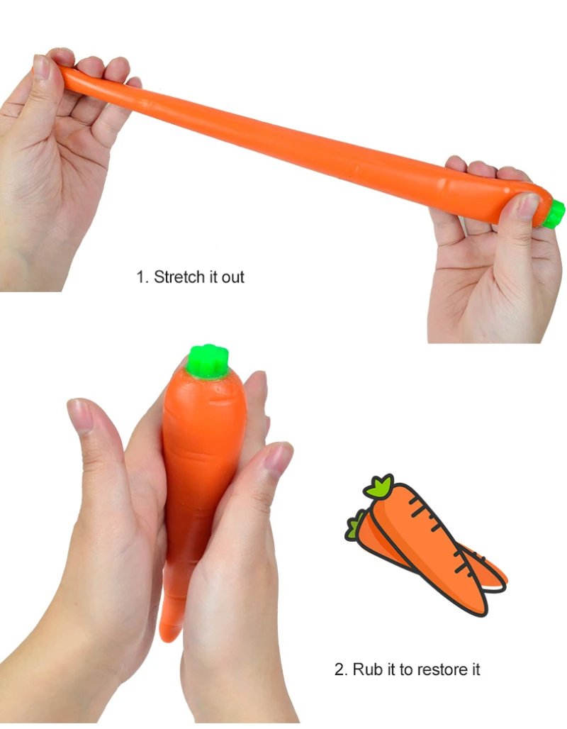 Squish toy Shapeable Banana Carrot Vegetable Squeeze Toy Fidget Toys Stress Relief Not Kids New Palythings Random | Игрушки и хобби