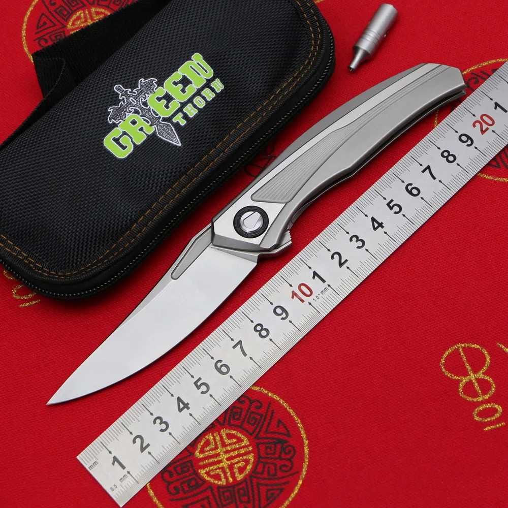 Складной нож Green Thorn Quantum Flipper S110V карманный титановый Клинок для кемпинга охоты |