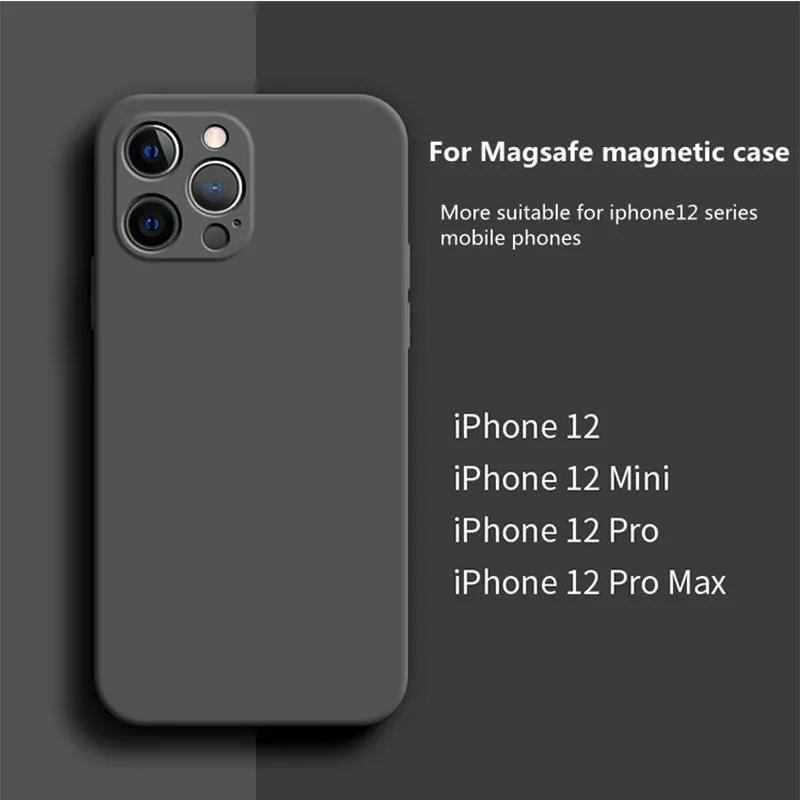 

Magnetic Mobile Phone Case For iphone 11 iphone 12 case Anti-Dirty And Anti-Drop Mobile Phone Bag Liquid Silicone Material