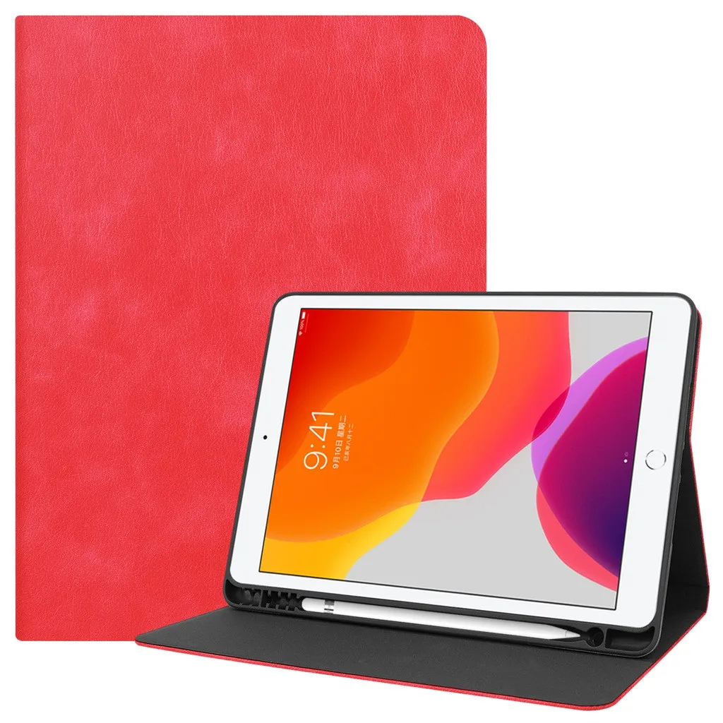 OMESHIN For IPad 10.2 Inch 2019 Wake/Sleep Slim Case Smart Stand Cover With Pen Holder Portable Fashion Flat | Компьютеры и офис
