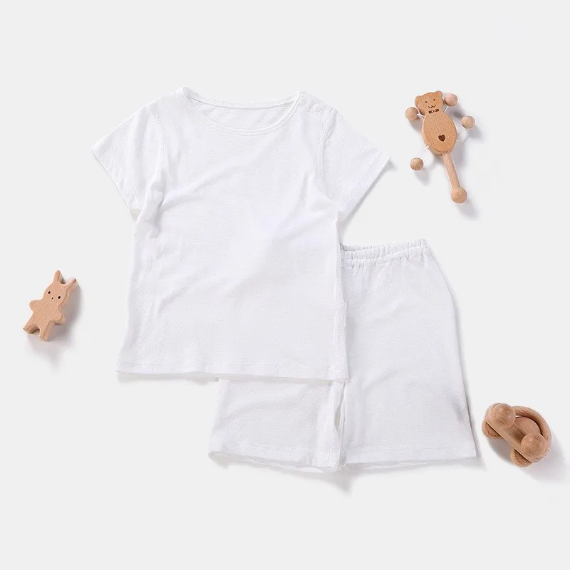 Детский комплект нижнего белья Летний Новый Мужской и Женский дышащий костюм из