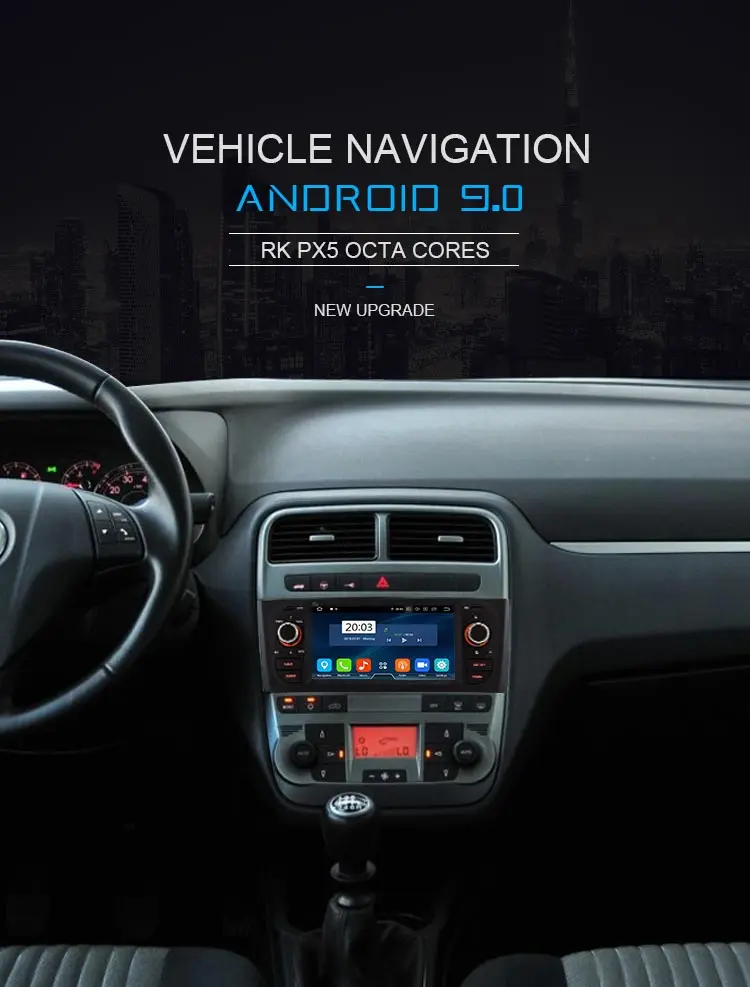 LJDA Android 9,0 Автомобильный мультимедийный плеер для Fiat Grande Punto Linea 1 Din автомобильный Радио gps Навигация стерео Восьмиядерный автоаудио