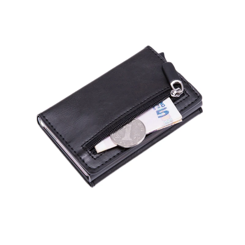 

Новый дизайн, мужской смарт-кошелек, Rfid, алюминиевый сплав, смарт-кошелек, выдвижной классический держатель для карт, кошелек, мужской кошел...