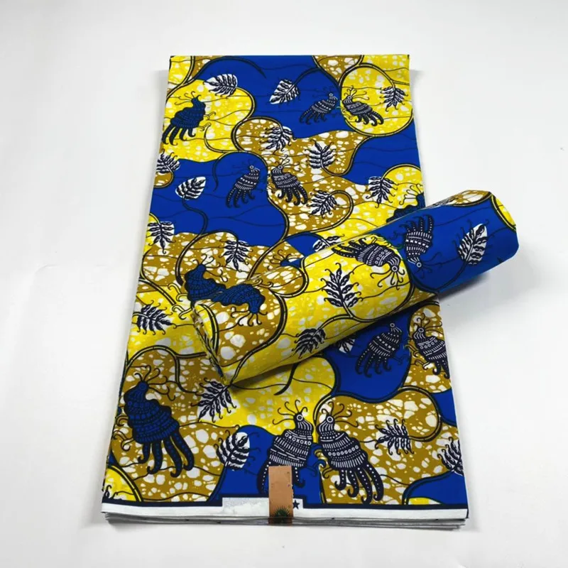 Blesing african wax prints fabrics tissue 100% cotton ankara wax fabric 6yards