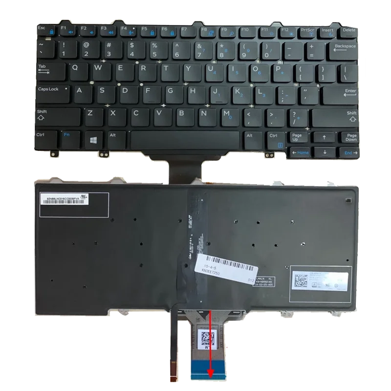 Оригинальные новые положительные клавиатуры с подсветкой US для ноутбука Dell Latitude