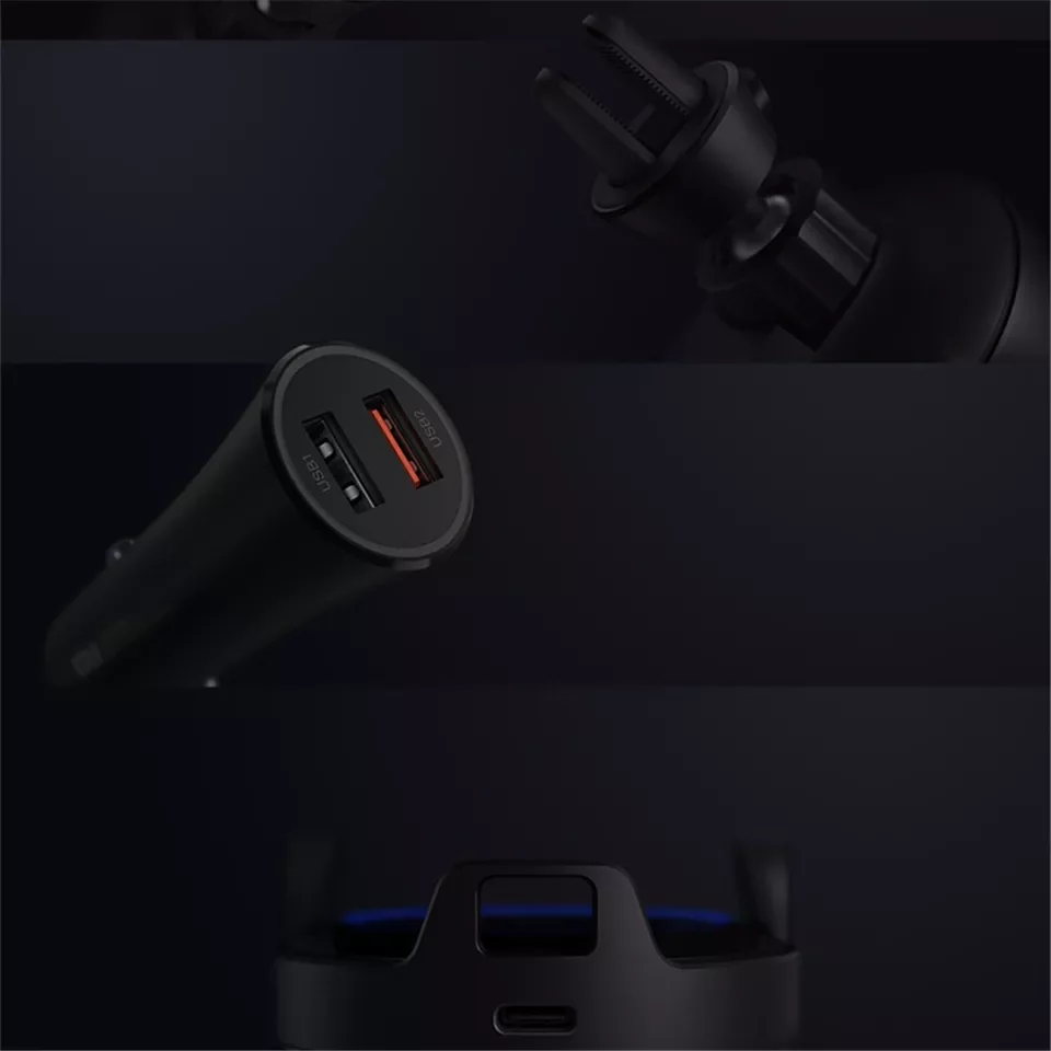 

Xiaomi Mi 10/20W Max Qi Wireless Car Charger Electric Auto Pinch 2.5D Glass Ring Lit For Mi 9 MIX 2S / 3 For iPhone X XS MAX