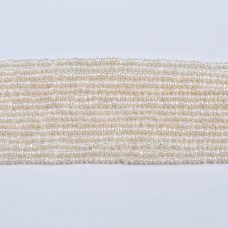 

4-4.5mm Natural Cultured Freshwater Loose Button Pearl