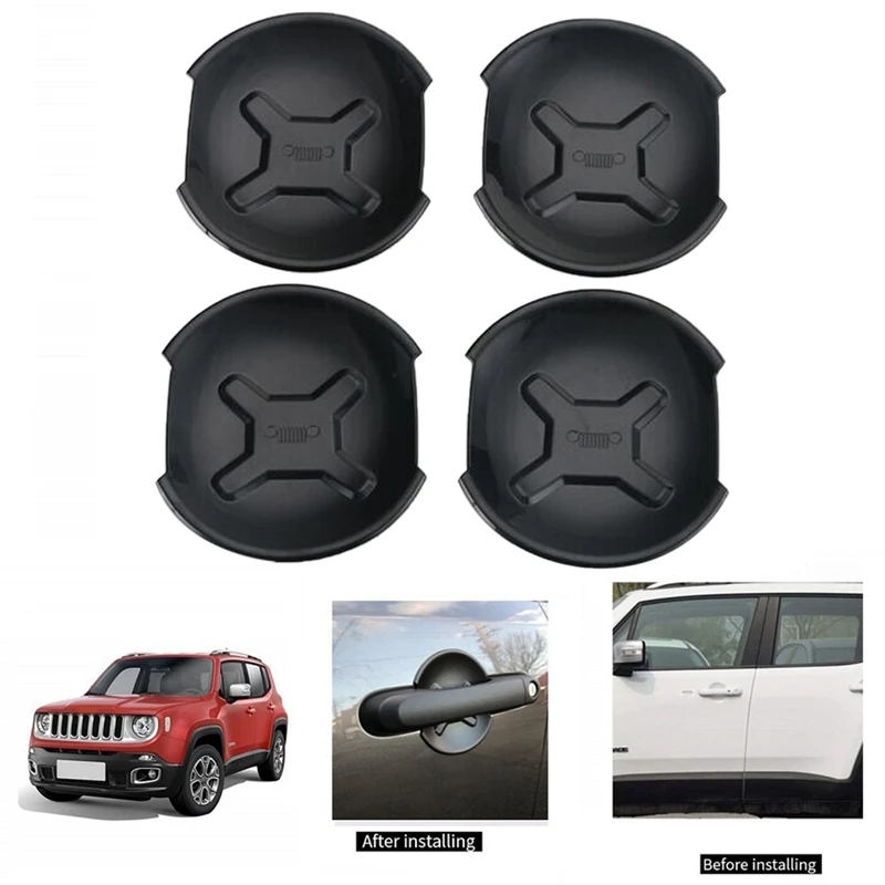 Наружная ручка двери автомобиля чаша накладка рамки декор для Jeep Renegade автомобильные аксессуары(4 шт./компл