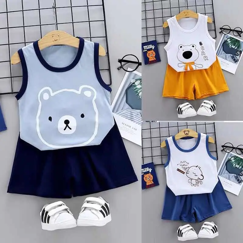 Летние комплекты одежды для детей 2020 год маленьких девочек с героями