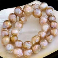 12 13mm natural pink baroque pearl necklace 14k clasp 18inch women teardrop wedding aaa gorgeous cultured