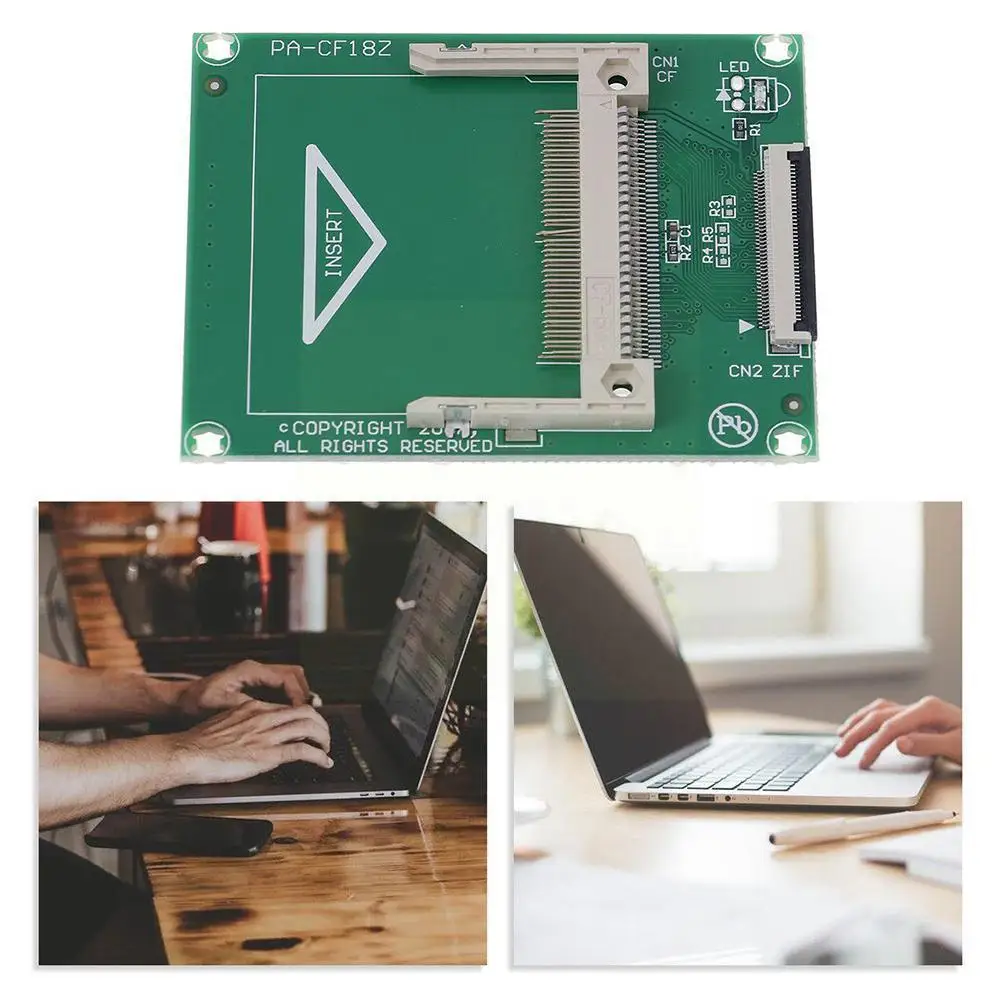 

Card To 1.8" Ce Adapter Compact Flash Memory Disk To Zif Converter With 2 For Cables 1.8 Inch R8w3