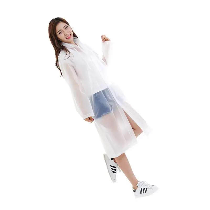 5 шт. прозрачный многоразовый плащ для улицы Модное пончо из ЭВА дождя