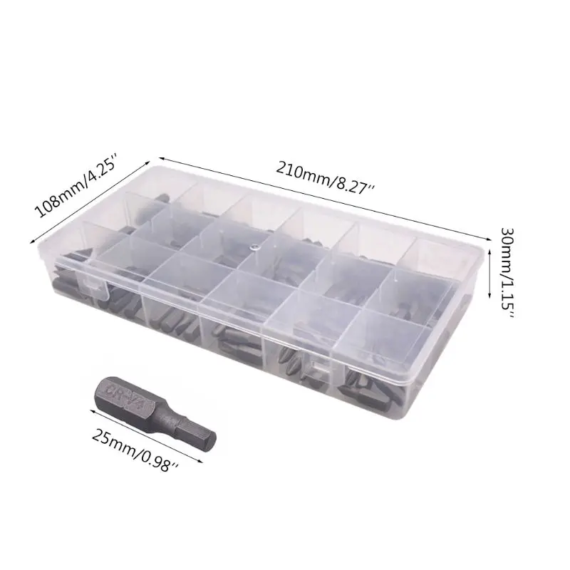 

108pcs Screwdriver Bits Set Short Drill Screw Driver Power Tools 18 Types PZ H TX PH SL