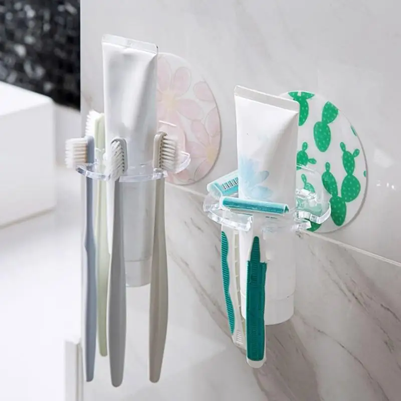 

Пластиковый держатель для зубных щеток зубная паста стеллаж для хранения бритва электрическая зубная щетка дозатор органайзер для ванной ...