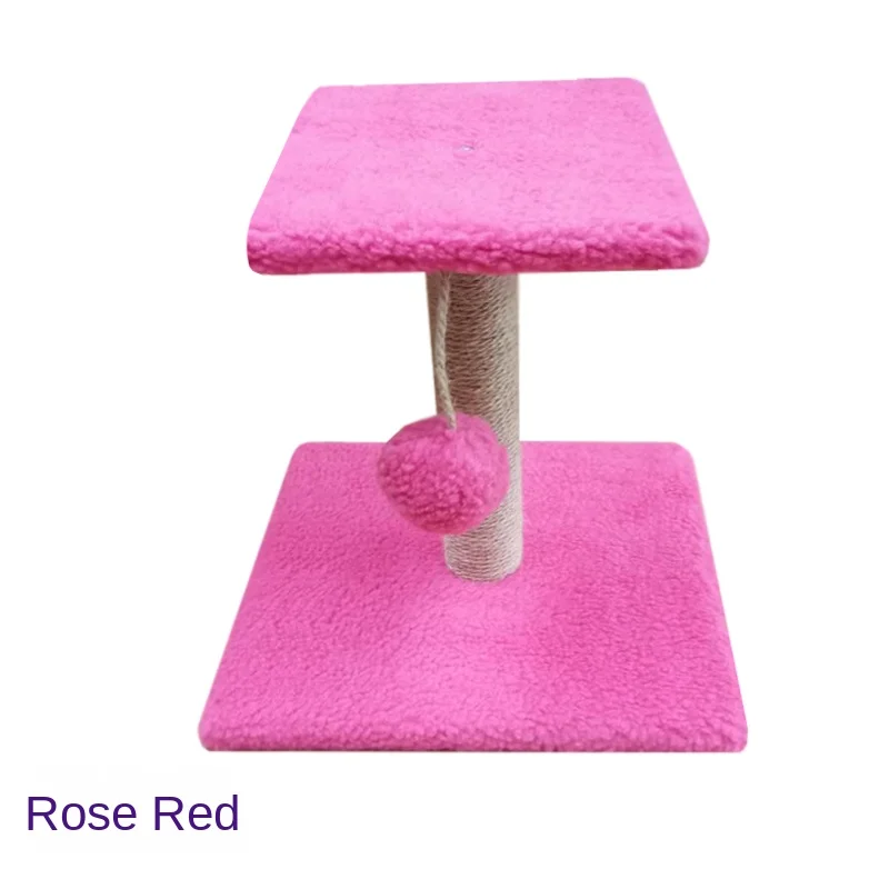 Устойчивая маленькая и средняя сизальная колонна бархатная рама для кошачьего