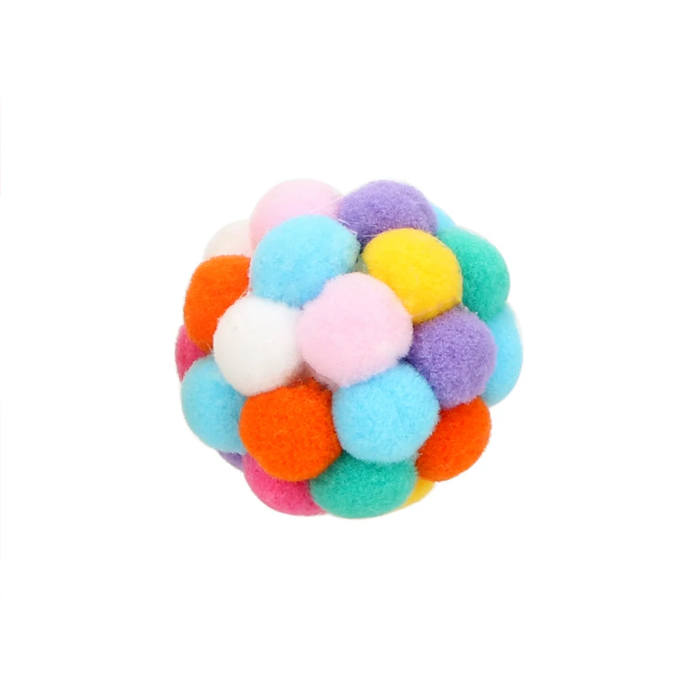 

Plastic Plush Ball Cat Football Training Toys Pet Cat Toy Color Random Sound Toys Pet Products Pet Cat Toys