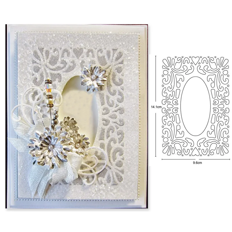 

metal cutting dies etched frame background cut die mold decoration Scrapbook paper craft knife mould blade punch stencils dies