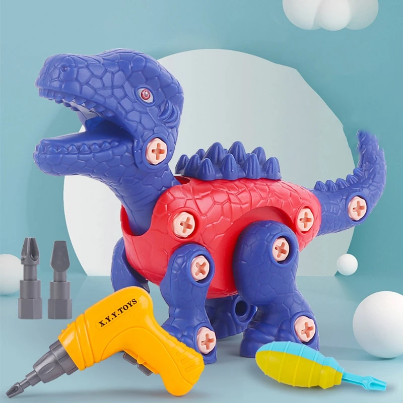 

DIY Disassembly Dinosaur Model Assembled Puzzle Building Blocks Kids Children Skills Training Early Educational Toys