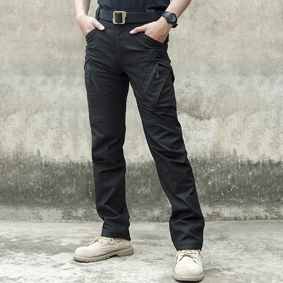 

Men Military Tactical Pants Waterproof Cargo Pants Men Breathable SWAT Army Solid Color Combat Long Trousers Work Joggers S-5XL