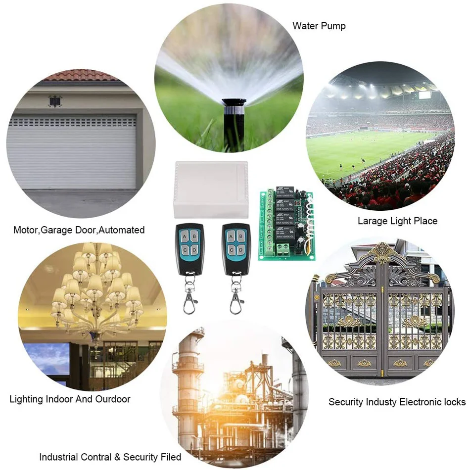 DC 12 В 4-канальный беспроводной пульт дистанционного управления Переключатель 315