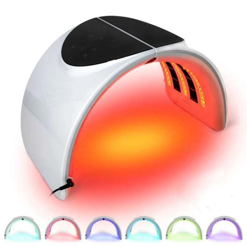 

7 цветов светильник маска для лица против морщин фотонный омоложение светодиодная фототерапия машина для акне складной спектрометр