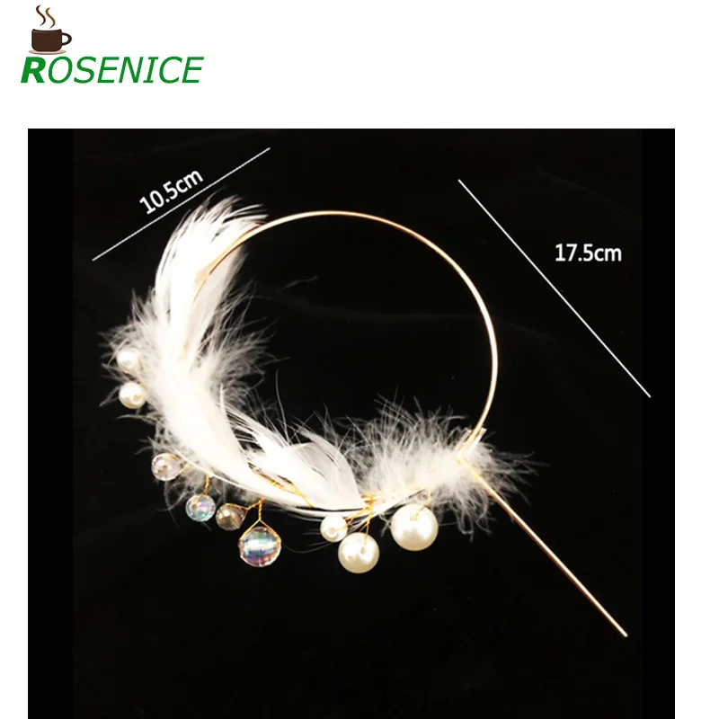 

1PC Feathered Wing Cupcake Topper Pearl Decorative Cake Decoration for Wedding