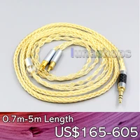 ln006503 3 5mm 2 5mm 4 4mm xlr 8 cores 99 99 pure silver gold plated earphone cable for sennheiser hd700