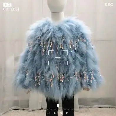 

Luxury Children fur Jackets Winter Real Natural fur Coat Sequined stitching Jackets for girls Kids Genuine Fur Outerwear Y3493