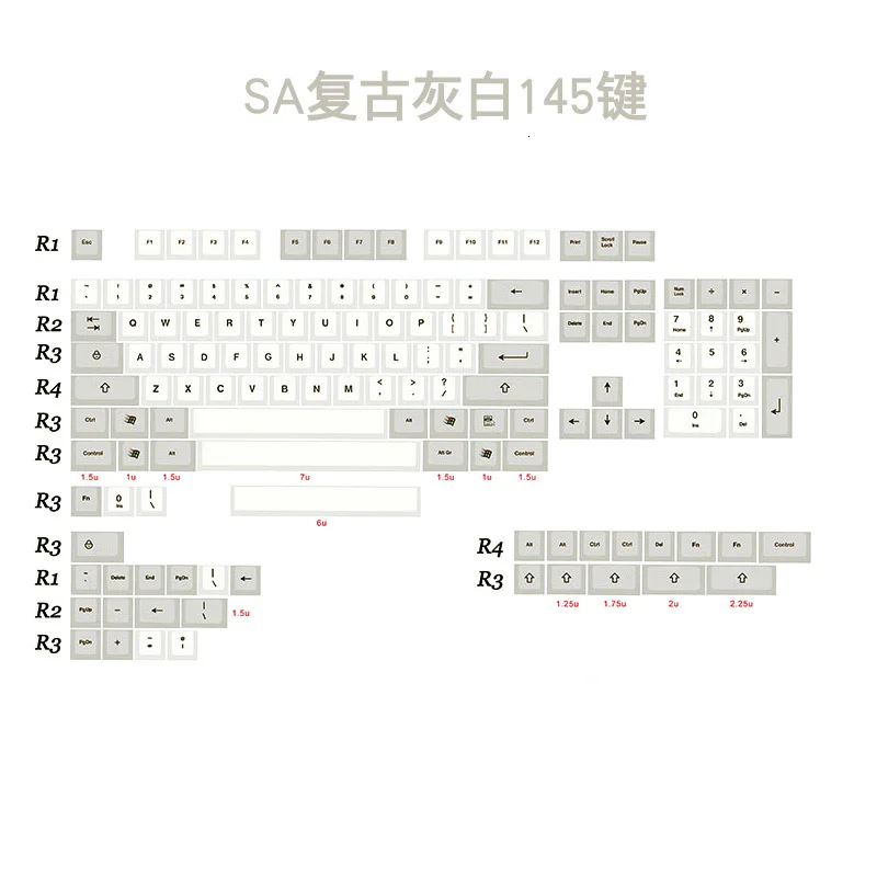 Retro 145 keys 1 комплект PBT краситель Сублимация SA профиль Чехлы для клавиш chocolates мел в Майями ночь механическая клавиатура колпачка для MX переключатели - Цвет: Retro 145 keys