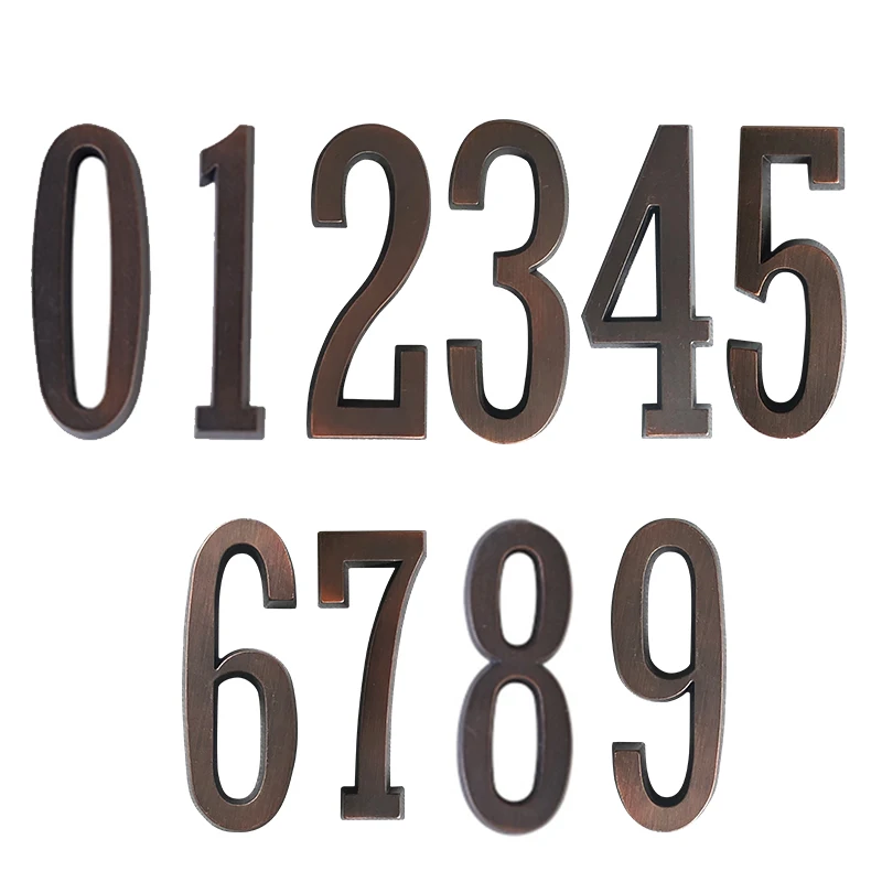 Состаренный Бронзовый 4 &quot101 мм наклейка с номером дома клейкий дверной номер для