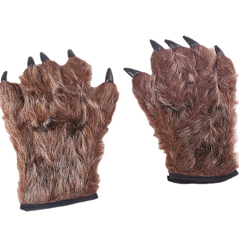 

K3NF Halloween Cosplay Werewolf Gloves Scary Costume Gloves Inverno Animal Festival Cosplay Prop Accessory for Carnival Party