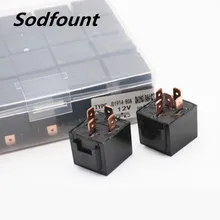 1 шт. 12 В/24 В 80A 4pin/5pin автомобильный черный корпус водонепроницаемое реле