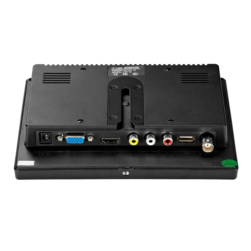 ZHIXIANDA H0716 7 дюймов 1024*600 16:9 AV BNC VGA HDMI сигнал портативный мини ЖК экран монитор с