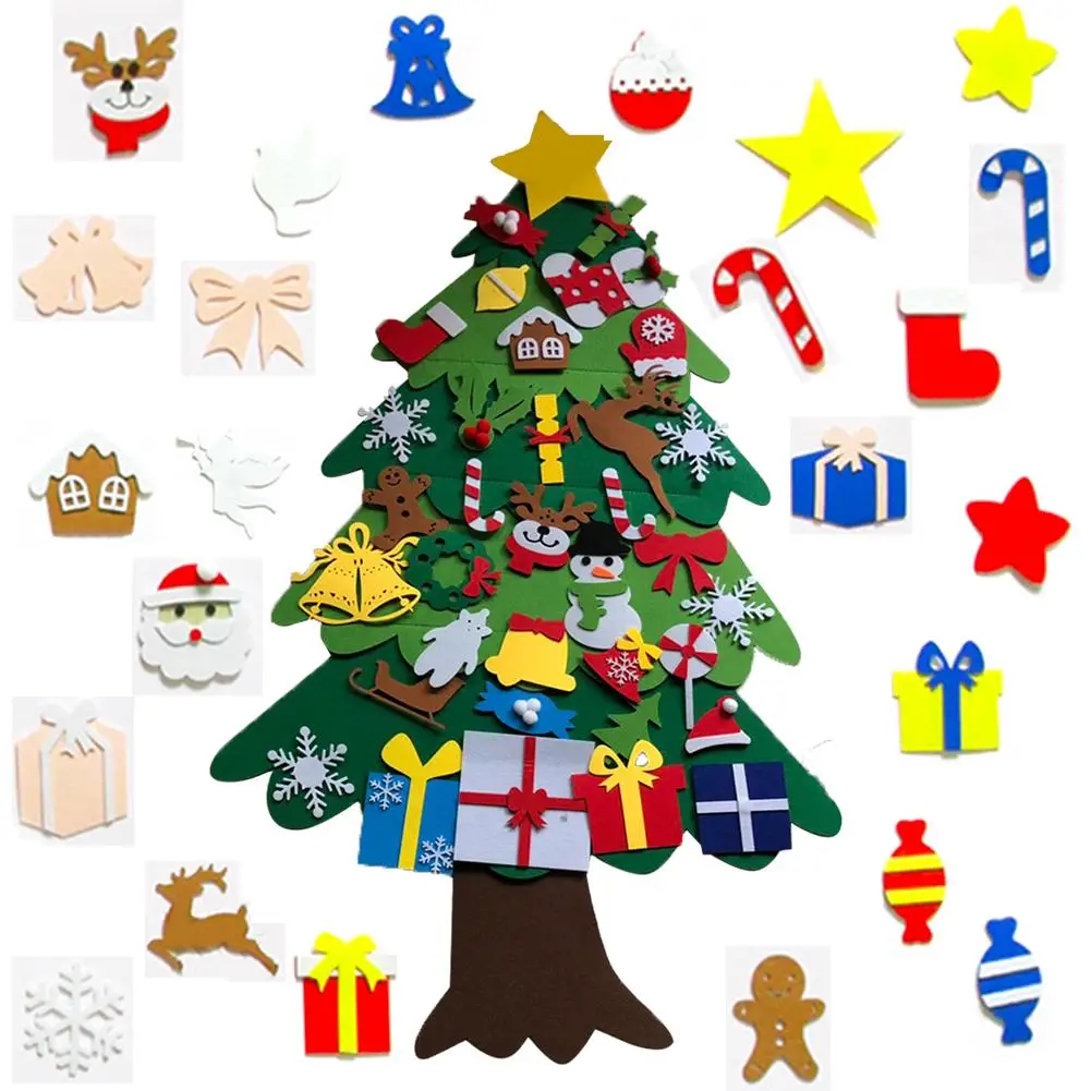 Войлочная Рождественская елка сделай сам рождественские украшения для дома