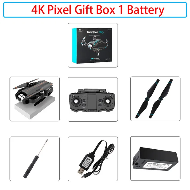 4k Дрон 4K камера HD 1080P wifi FPV Дрон для обслуживания высоты Квадрокоптер с фиксированной точкой объемный Радиоуправляемый вертолет Дрон камера квадрокоптер с камерой квадрокоптер квадракоптер квадрокоптер с камерой - Цвет: 4k