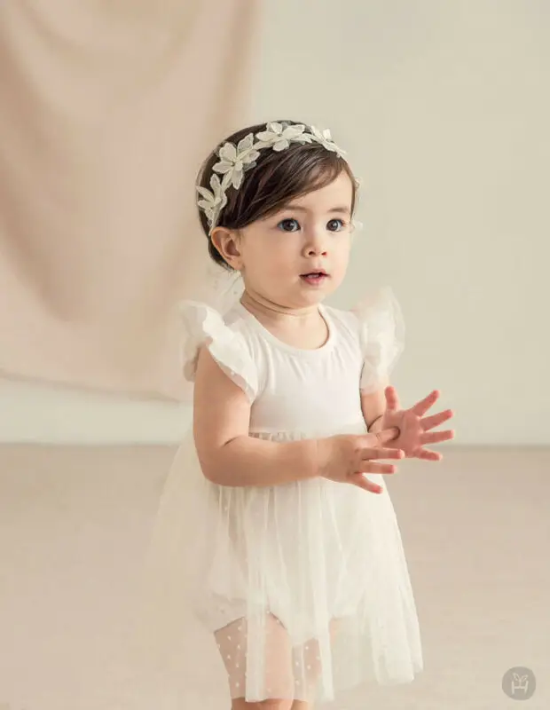 Повязка на голову кружевная с цветами для маленьких девочек и малышей | Детская