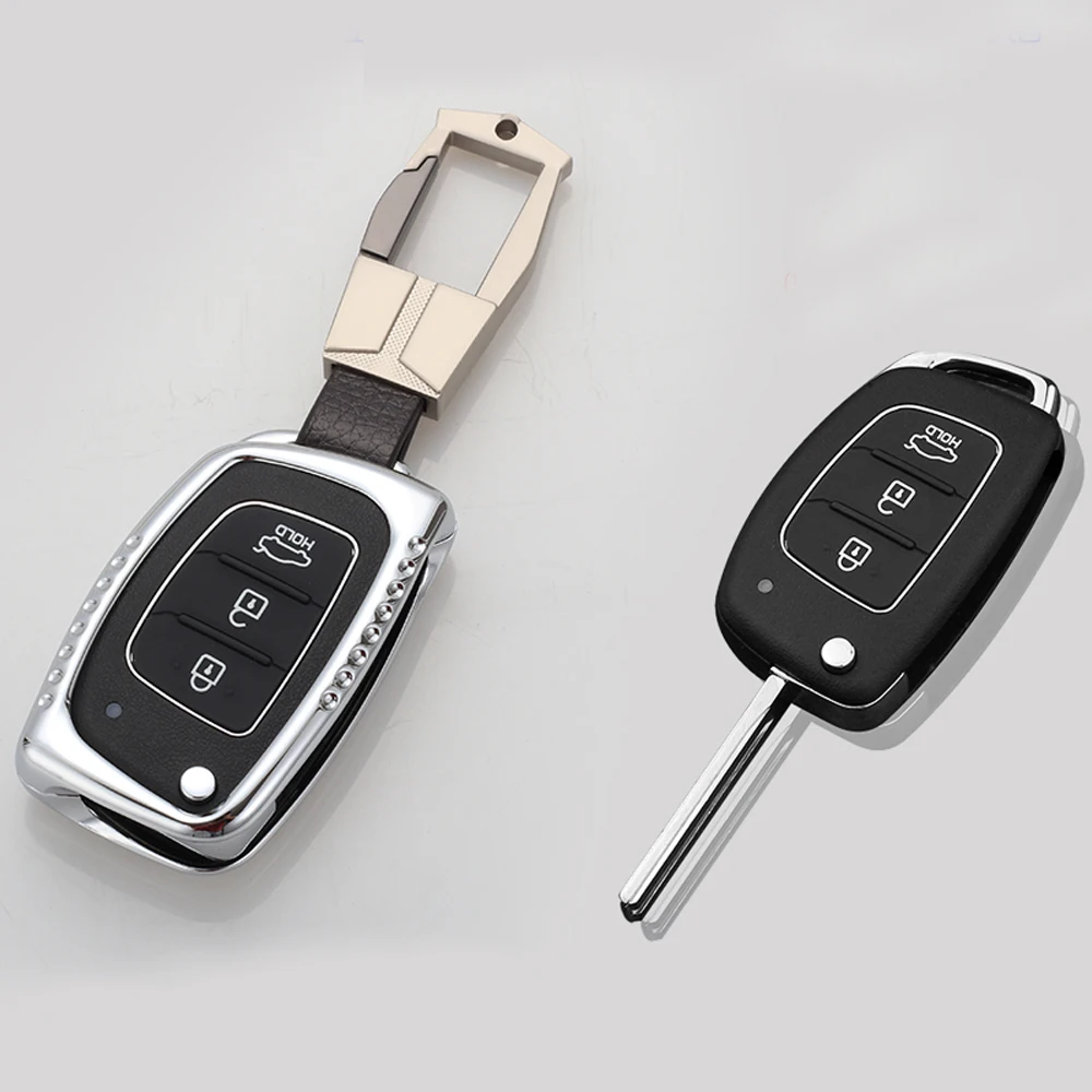 Качественный откидной ключ брелок из цинкового сплава чехол для Hyundai Creta Ix45 IX35 HB20