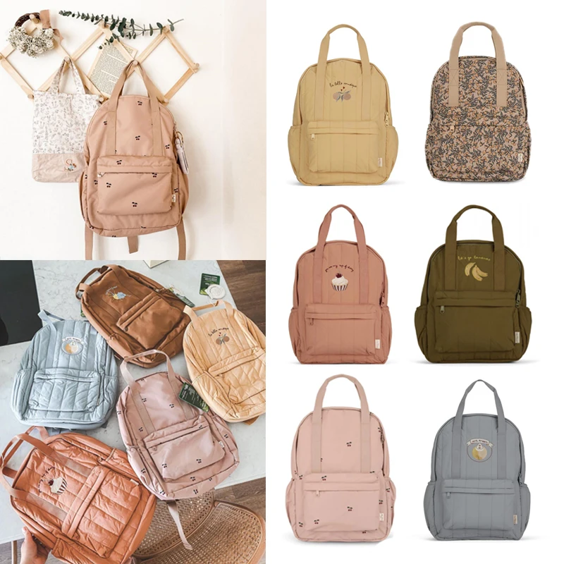 

KS Baby Backpack Primary Schoolbag Kindergarten Kids Bags Brand Traveling Mom Cherry Lemon Children's Boys Girls Gift Storage